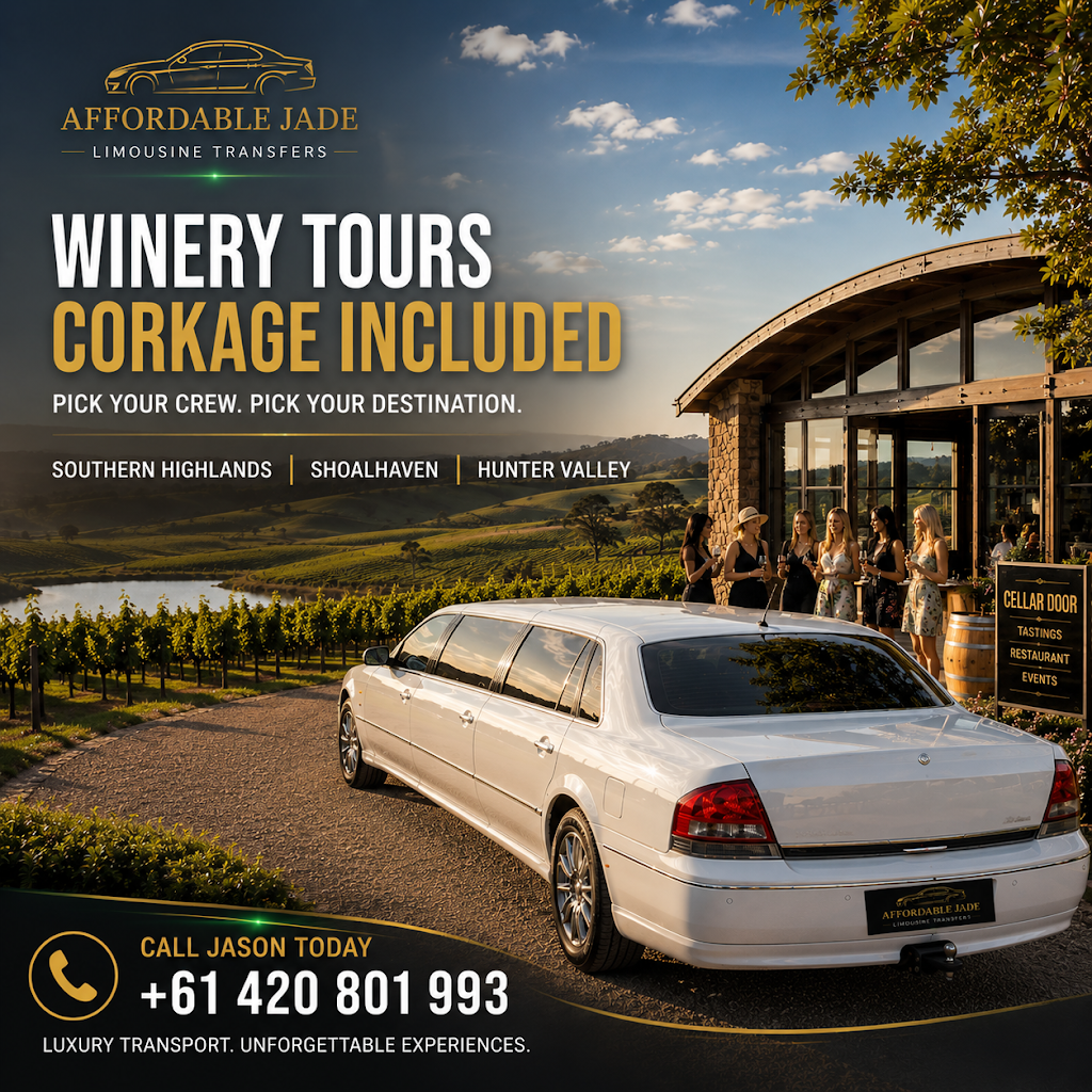 Affordable Jade Limousine Transfers | 185 Georges River Rd, Kentlyn NSW 2560, Australia | Phone: 0420 801 993