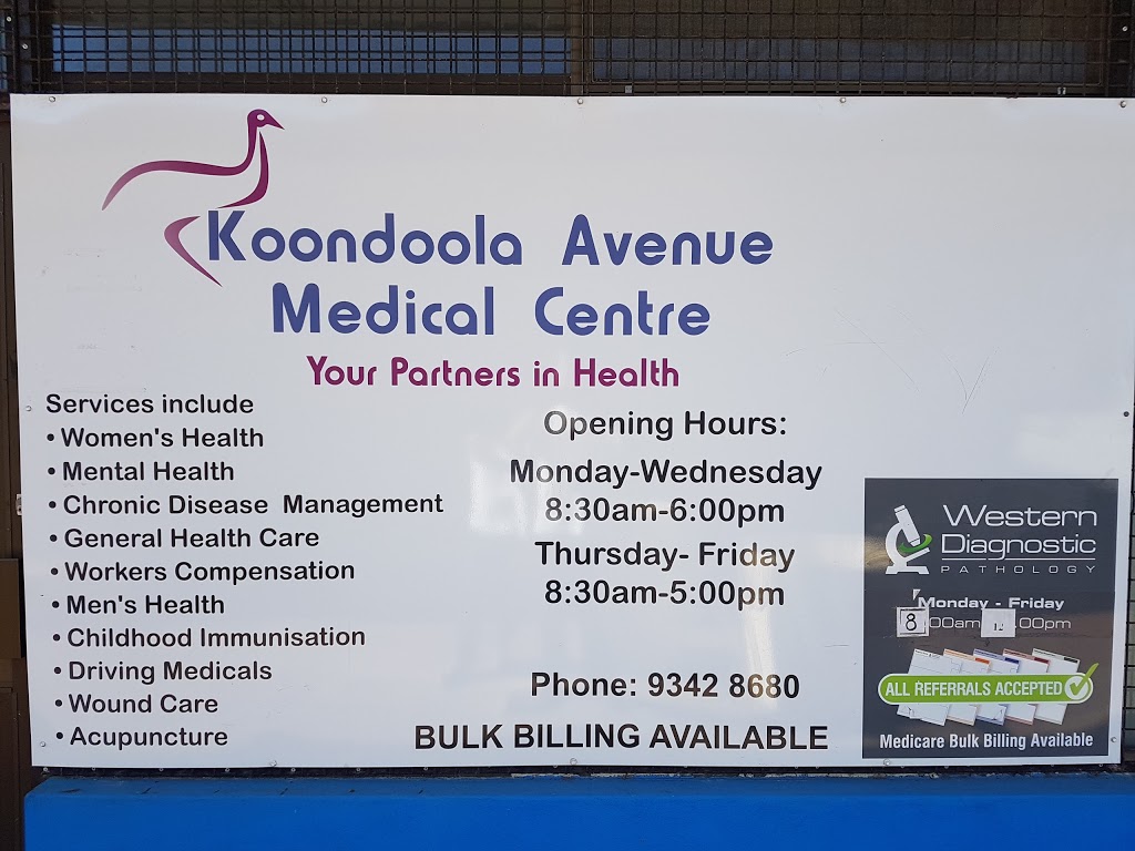 Koondoola Avenue Medical Centre | health | shop b2 Koondoola Plaza, 34 Koondoola Ave, Koondoola WA 6064, Australia | 0893428680 OR +61 8 9342 8680
