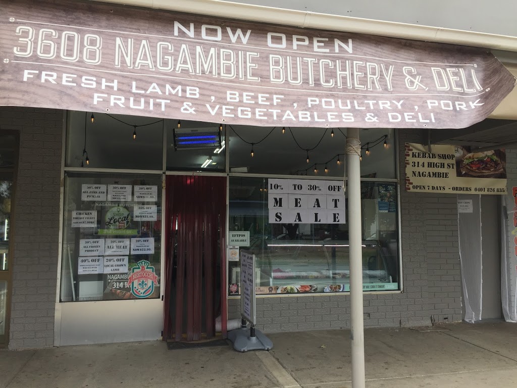 3608 Nagambie Butchery, Deli and Kebabs | store | 314 High St, Nagambie VIC 3680, Australia | 0401826835 OR +61 401 826 835