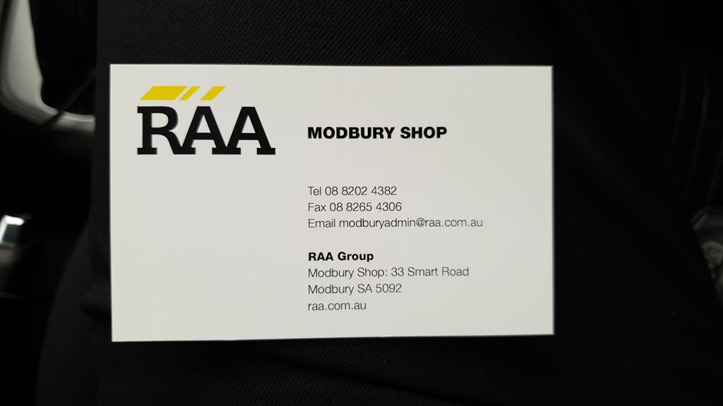 RAA - Modbury | travel agency | 33 Smart Rd, Modbury SA 5092, Australia | 0882024600 OR +61 8 8202 4600