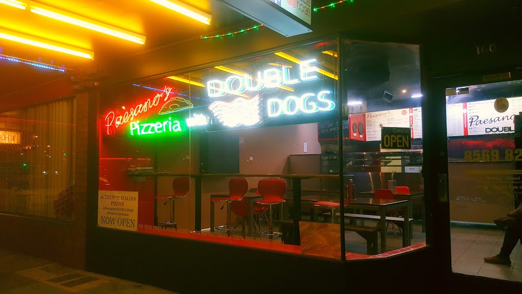 Paesanos Pizzeria with Double Dogs Mentone | meal takeaway | 100 Nepean Hwy, Mentone VIC 3194, Australia | 0385698284 OR +61 3 8569 8284