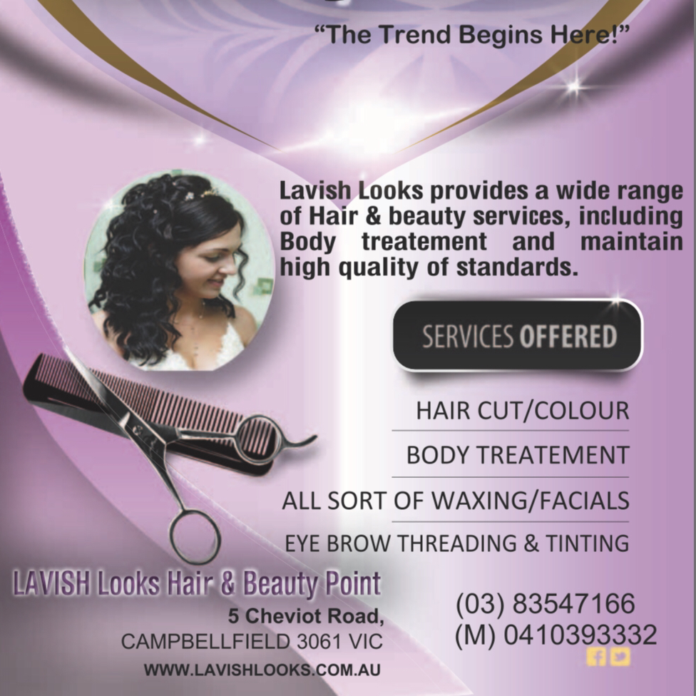 LAVISH LOOKS hair and beauty point | 5 Cheviot Rd, Campbellfield VIC 3061, Australia | Phone: (03) 8354 7166