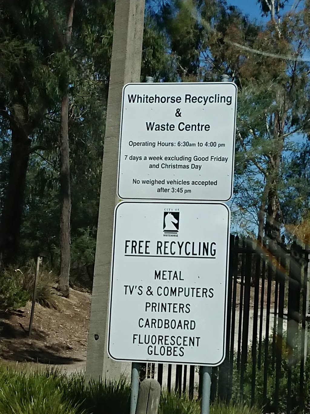 Whitehorse Recycling & Waste Centre |  | Burwood Hwy & Morack Rd, Vermont South VIC 3133, Australia | 0392626236 OR +61 3 9262 6236