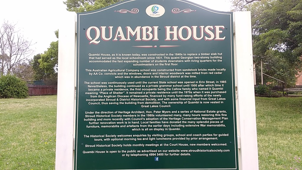 Quambi House | museum | 87 Cowper St, Stroud NSW 2425, Australia | 0249945400 OR +61 2 4994 5400