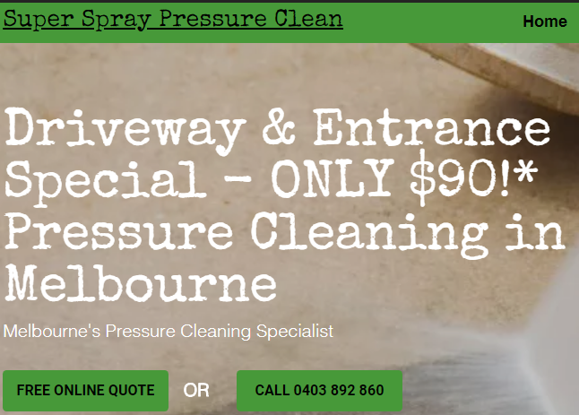 Super Spray Pressure Clean | point of interest | 12 Cormorant Dr, Cairnlea VIC 3023, Australia | 0447940168 OR +61 447 940 168