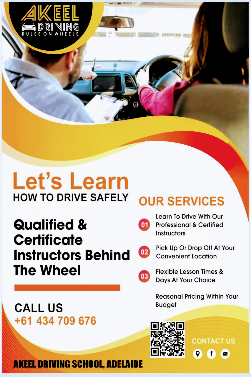 Akeel Driving School |  | 27 St Ives Dr, Parafield Gardens SA 5107, Australia | 0434709676 OR +61 434 709 676
