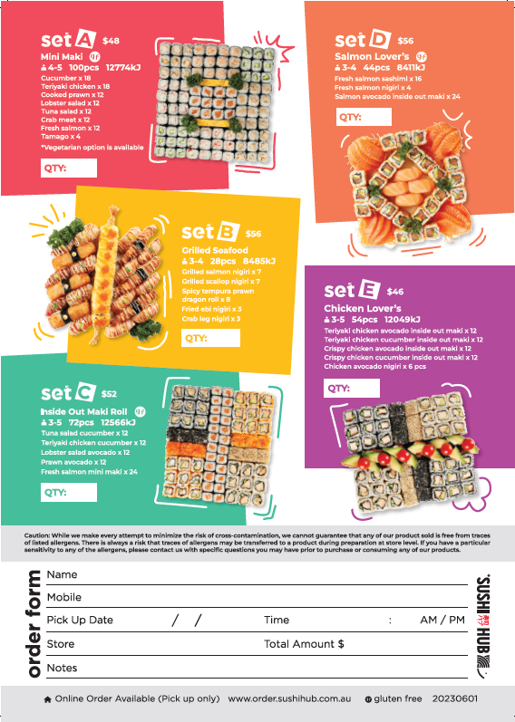 Sushi Hub Winmalee Village | Shop 17, Shop 15/28 White Cross Rd, Winmalee NSW 2777, Australia | Phone: (02) 8044 3518