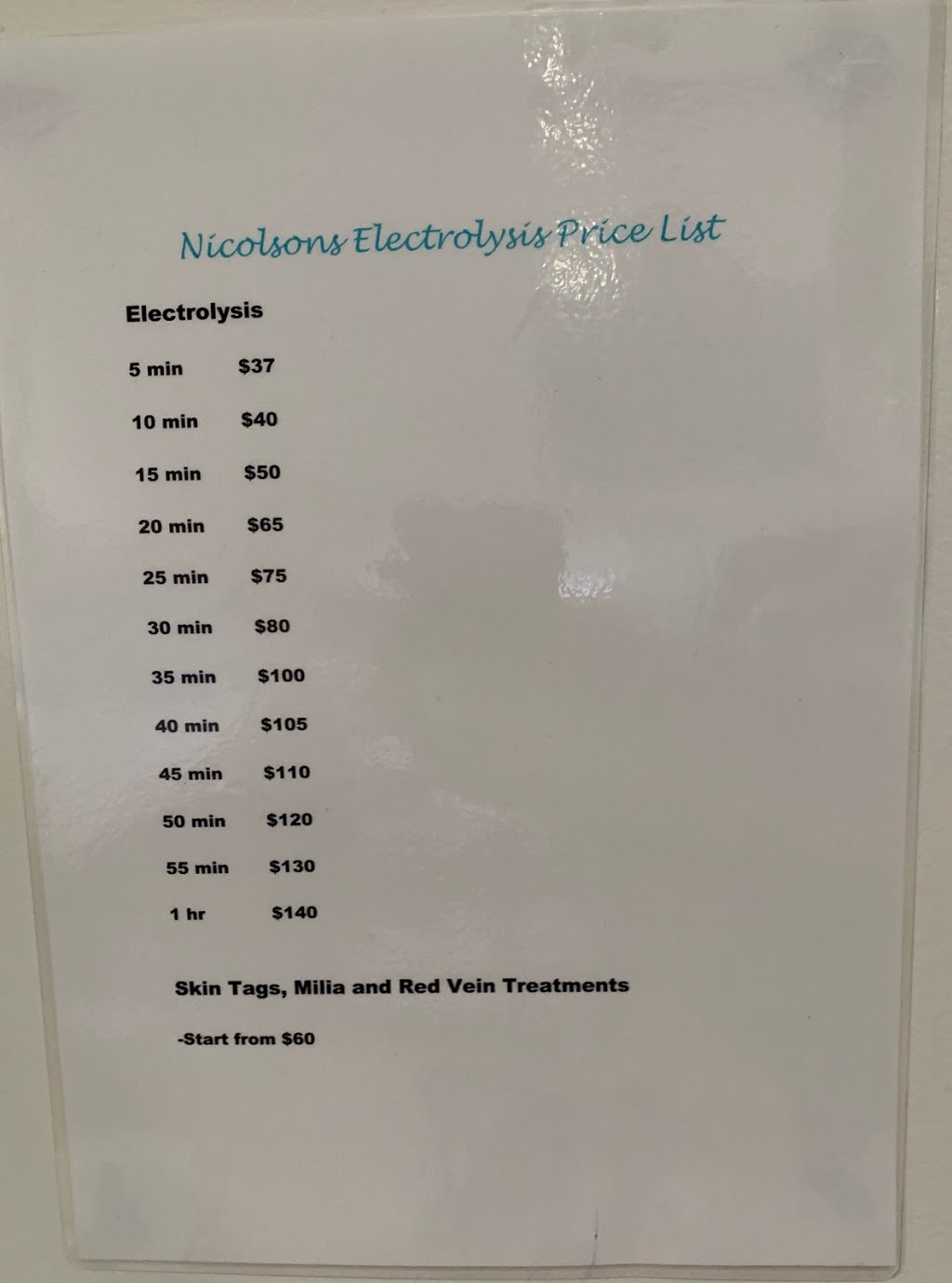 Nicolsons Electrolysis | 72 Glassop St, Balmain NSW 2041, Australia | Phone: 0416 165 475