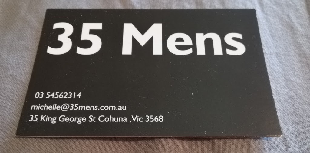 35 Mens | clothing store | 35 King George St, Cohuna VIC 3568, Australia | 0354562314 OR +61 3 5456 2314