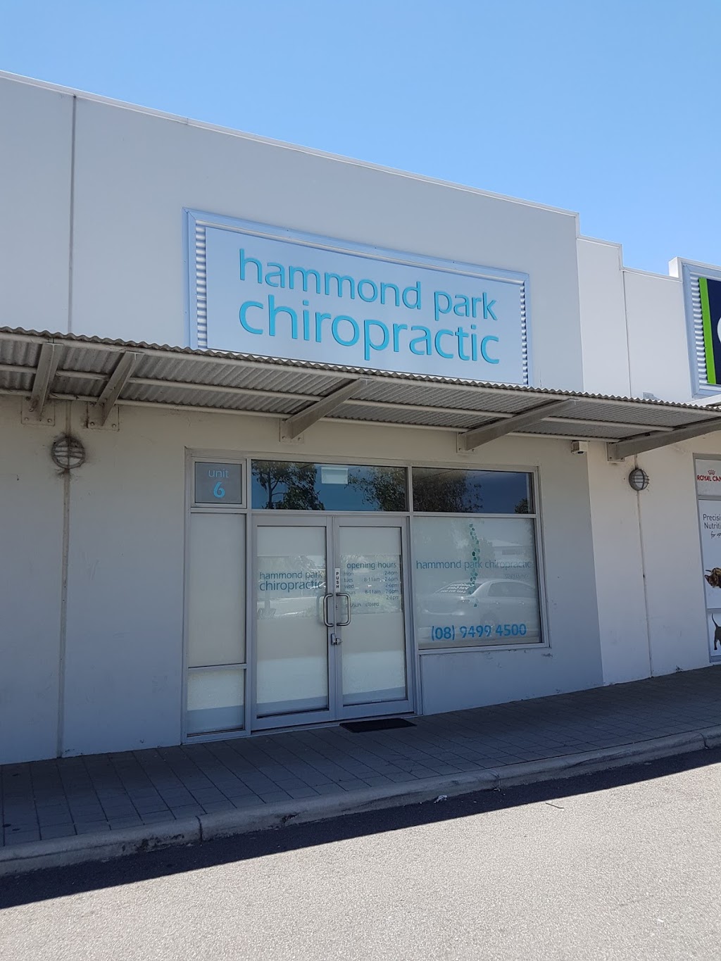 Hammond Park Chiropractic | health | 6/2 Brushfoot Blvd, Success WA 6164, Australia | 0894994500 OR +61 8 9499 4500