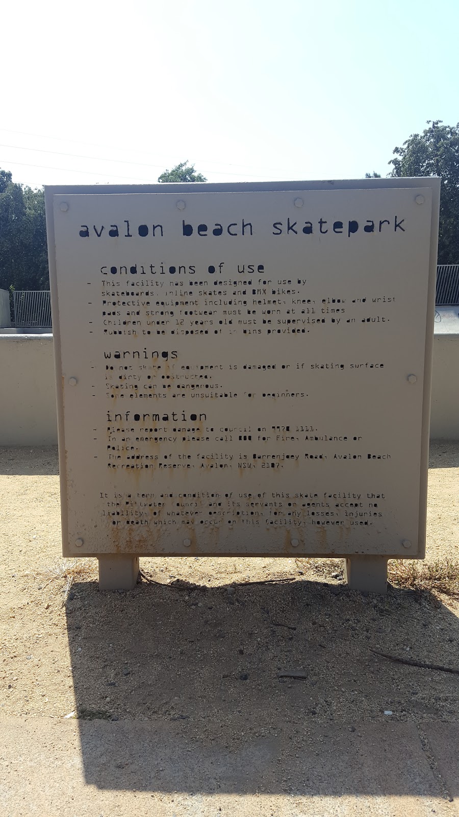 Avalon Beach Skatepark | 691 Barrenjoey Rd, Avalon Beach NSW 2107, Australia | Phone: 1300 434 434