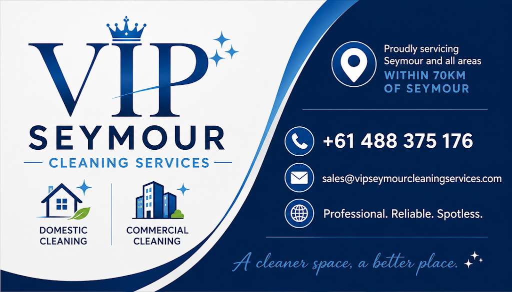 Vip seymour cleaning services | 16 Tehan St, Seymour VIC 3660, Australia | Phone: 0488 375 176