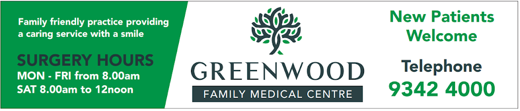 Greenwood Family Medical Centre | health | 1 Daley St, Greenwood WA 6024, Australia | 0893424000 OR +61 8 9342 4000