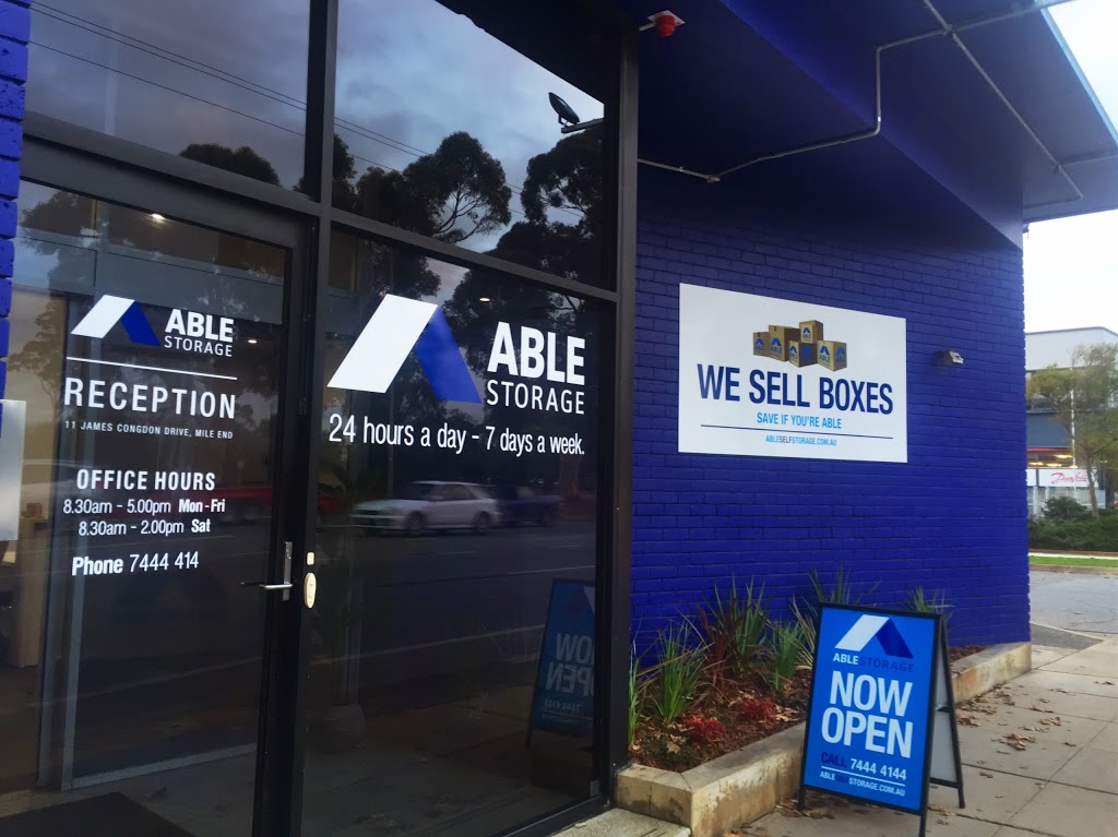 Able Storage - Mile End | 11 James Congdon Dr, Mile End SA 5031, Australia | Phone: (08) 7444 4144