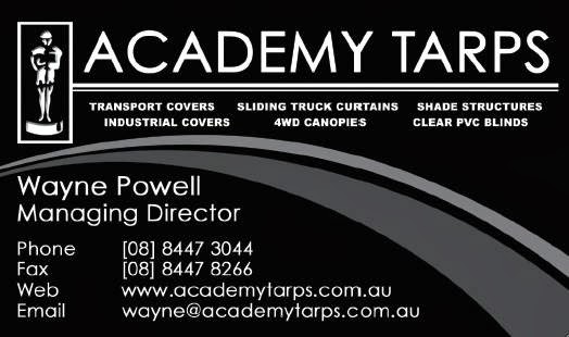 Academy Tarps | 20-22 Kapara Rd, Gillman SA 5013, Australia | Phone: (08) 8447 3044