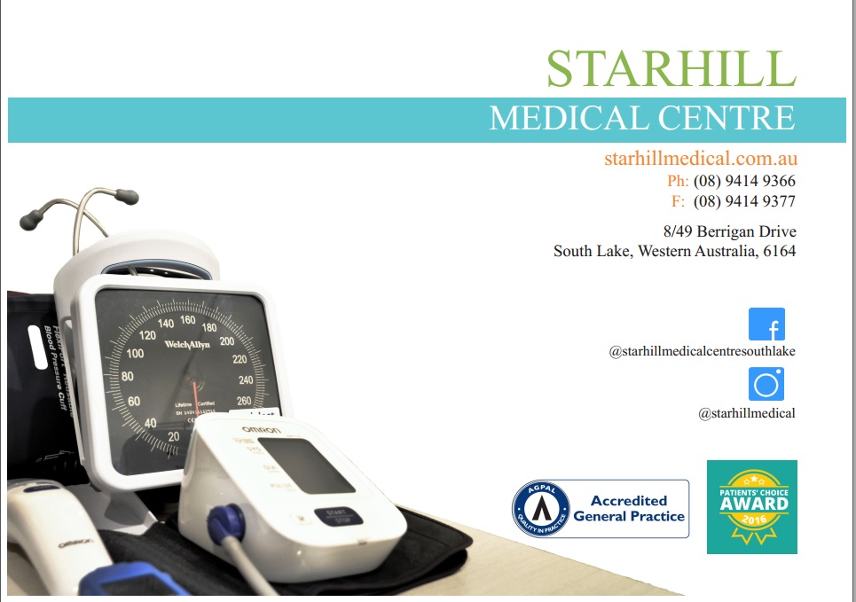 Starhill Medical Centre | 8/49 Berrigan Dr, South Lake WA 6164, Australia | Phone: (08) 9414 9366