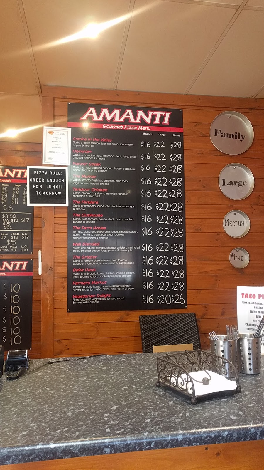 Amanti Pizza | meal delivery | Shop 6 Crn and, Murray St, Tanunda SA 5352, Australia | 0885630801 OR +61 8 8563 0801