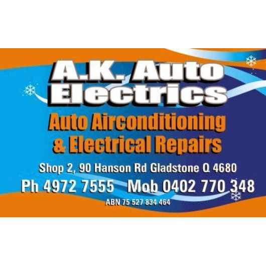 AK Auto Electrics Pty Ltd | car repair | 90 Hanson Rd, Gladstone Central QLD 4680, Australia | 0749727555 OR +61 7 4972 7555