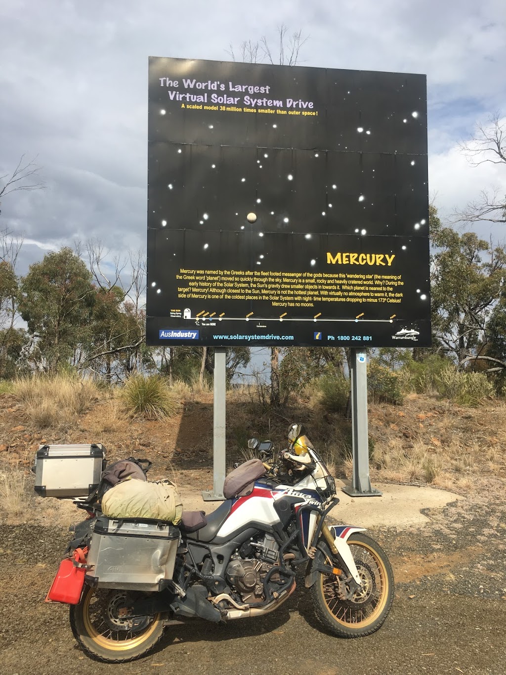 Mercury, Solar System Drive | Observatory Road, Coonabarabran NSW 2357, Australia | Phone: 1800 242 881