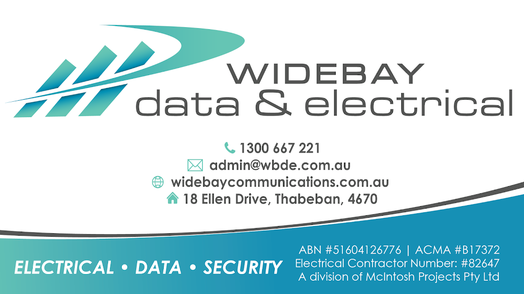 Widebay Data & Electrical | electrician | 18 Ellen Dr, Thabeban QLD 4670, Australia | 1300667221 OR +61 1300 667 221