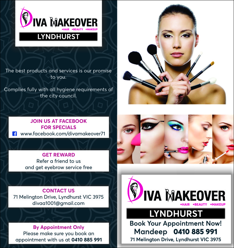 Diva MakeOver | beauty salon | 71 Melington Dr, Lyndhurst VIC 3975, Australia | 0410885991 OR +61 410 885 991