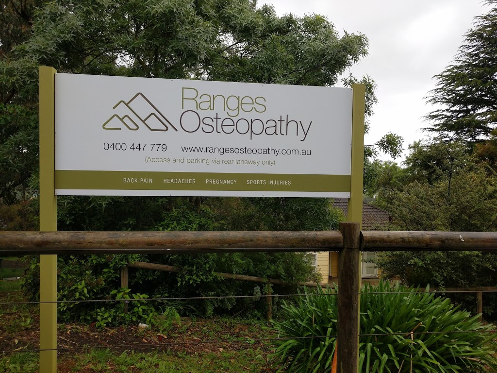 Ranges Osteopathy | 339 Belgrave-Gembrook Rd, Emerald VIC 3782, Australia | Phone: 0400 447 779