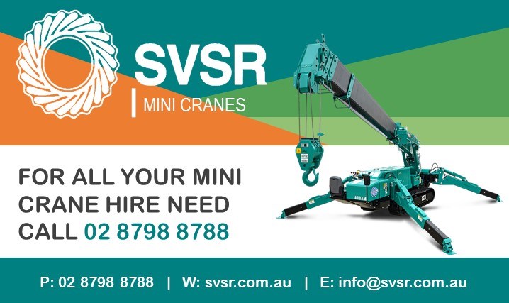 SVSR Mini Crane Hire | 29 Shepherd St, Liverpool NSW 2170, Australia | Phone: 0426 811 653