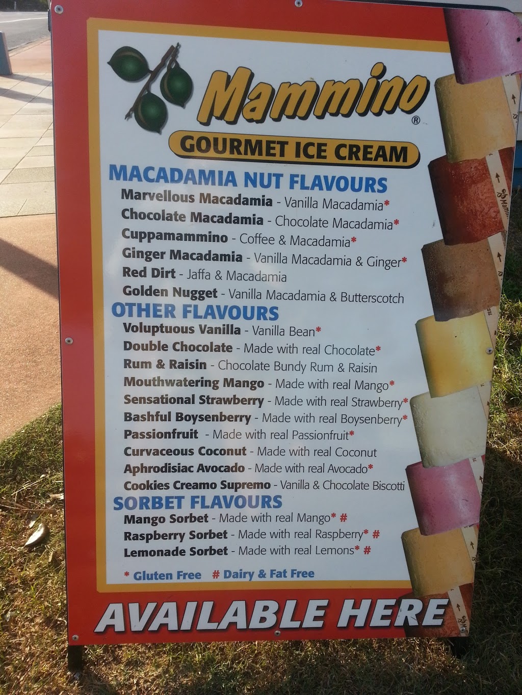 Mammino Gourmet Ice Cream | 115 Lucketts Rd, Childers QLD 4660, Australia | Phone: (07) 4126 2880