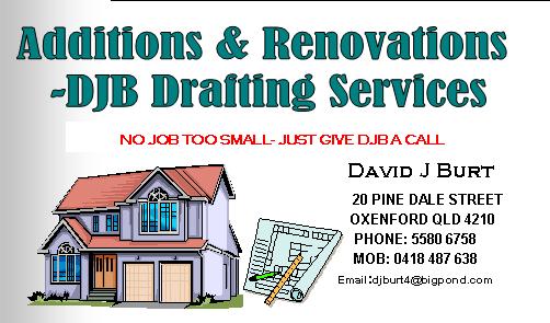 Additions & Renovations-DJB Drafting Services |  | 20 Pinedale St, Oxenford QLD 4210, Australia | 0755806758 OR +61 7 5580 6758