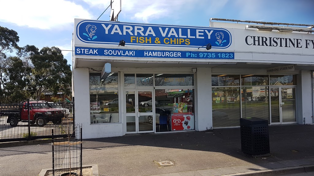 Yarra Valley Fish & Chips | restaurant | 141 Main St, Lilydale VIC 3140, Australia | 0397351823 OR +61 3 9735 1823