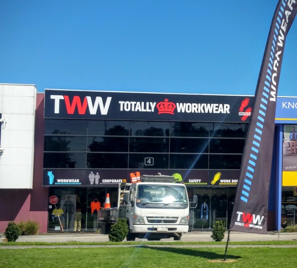 Totally Workwear Knoxfield | clothing store | 4/1488 Ferntree Gully Rd, Knoxfield VIC 3180, Australia | 0397633515 OR +61 3 9763 3515