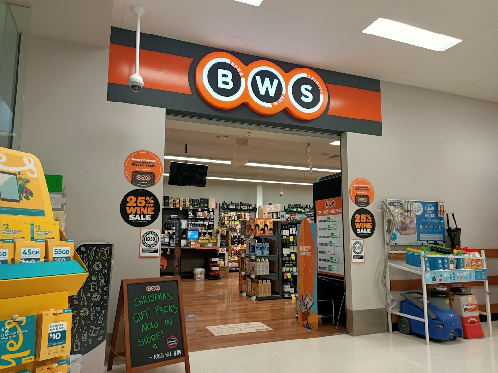 BWS Forest Hill | Glebe St & Loomes St, Forest Hill VIC 3131, Australia | Phone: (03) 8841 7643