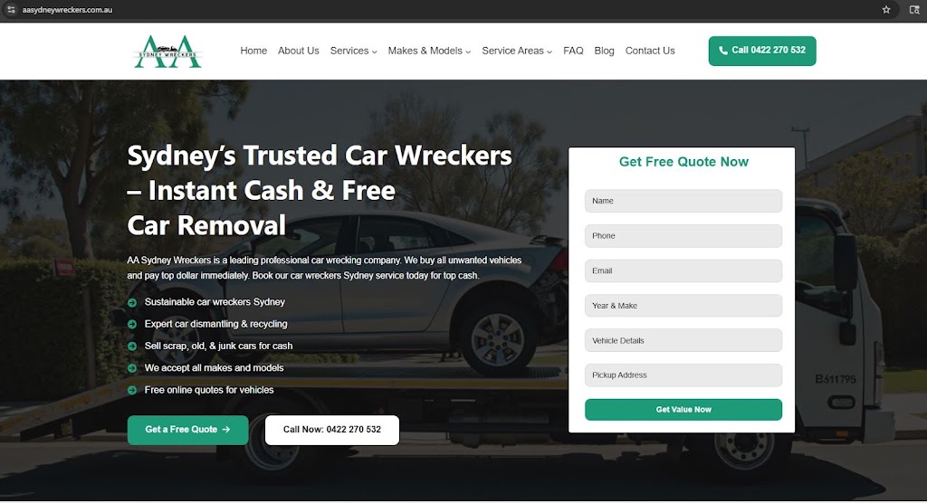 AA Sydney Wreckers | 19 May Ave, Rossmore NSW 2557, Australia | Phone: 0422 270 532