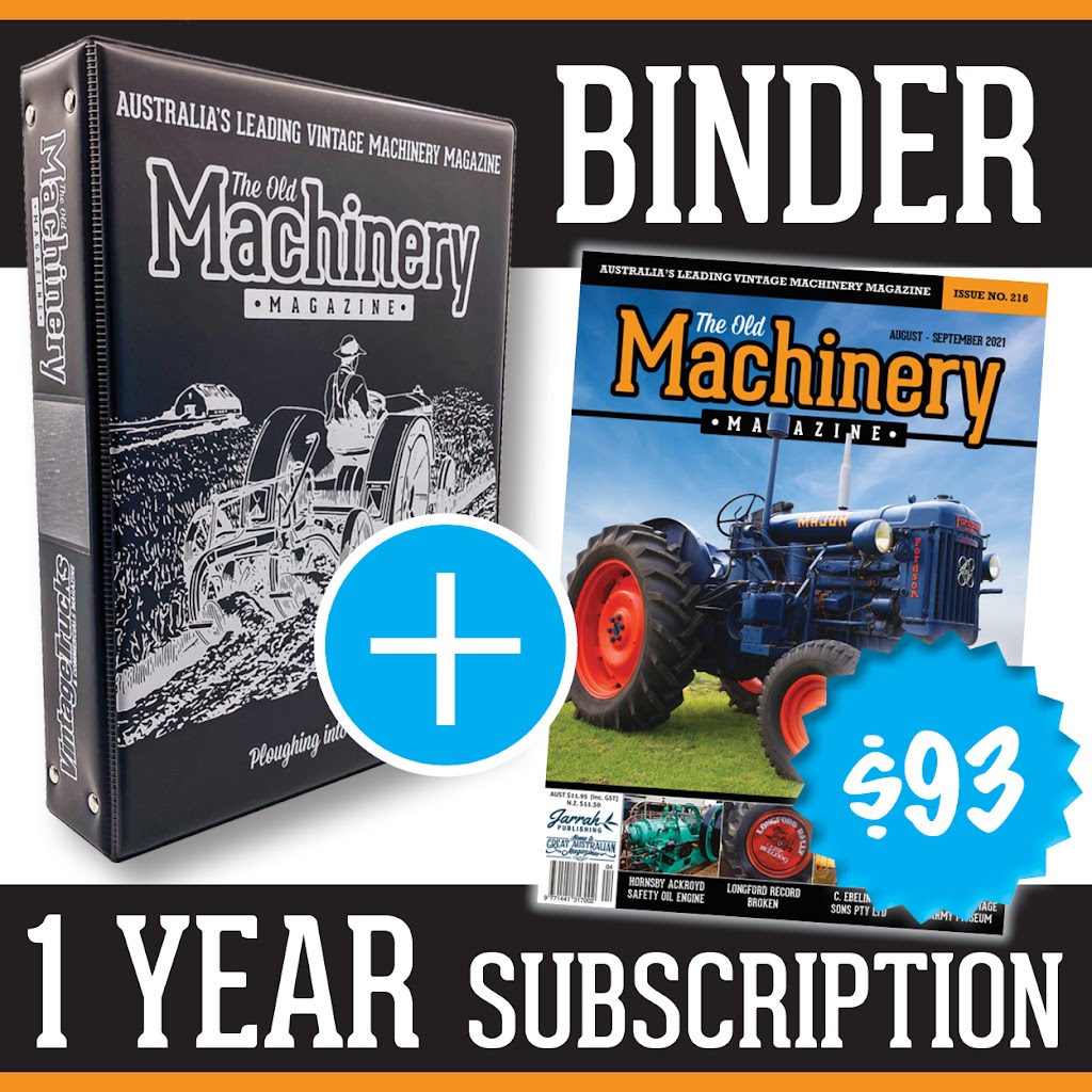 The Old Machinery Magazine | 3 Progress Ct, Harlaxton QLD 4350, Australia | Phone: (02) 6584 4011