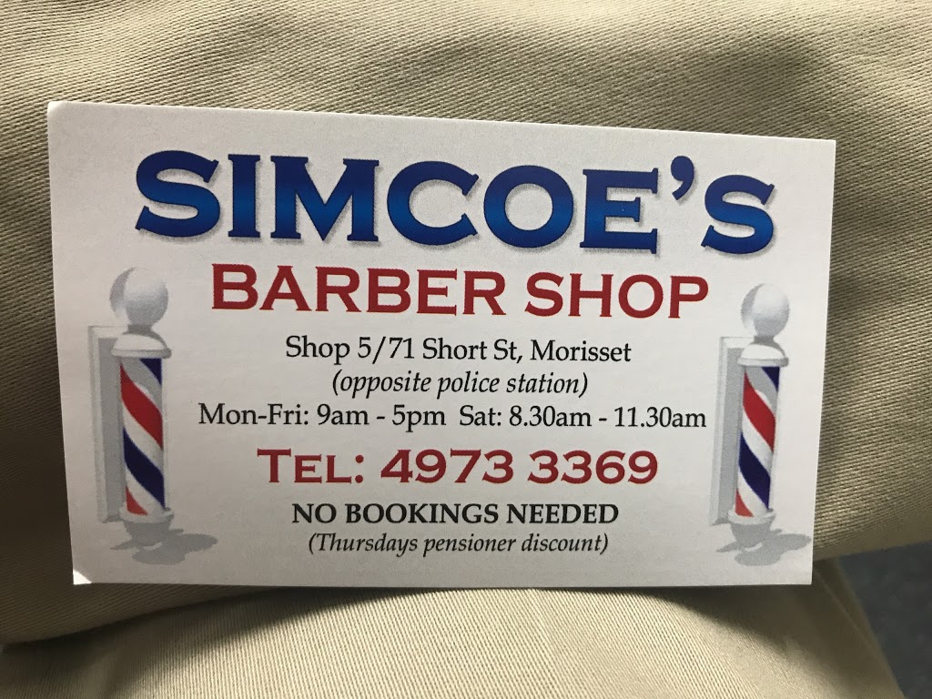 Simcoe’s Barber Shop | 5 Short St, Morisset NSW 2264, Australia | Phone: (02) 4973 3369