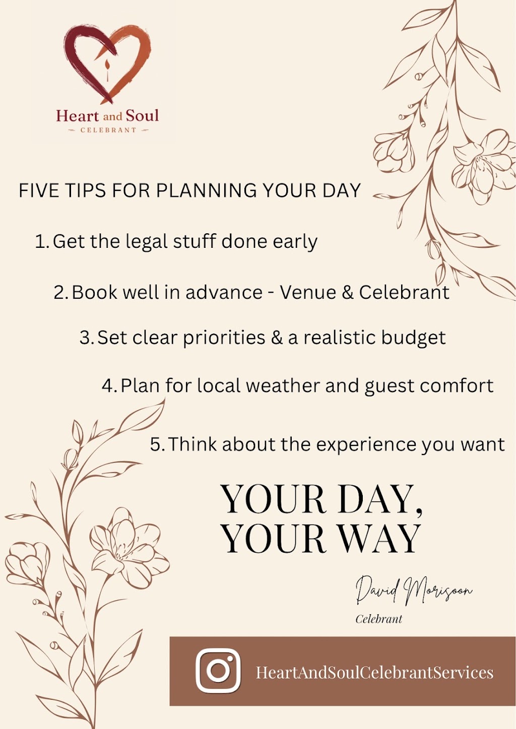 Heart and Soul Celebrant | 28 Reid Ln, Bass VIC 3991, Australia | Phone: 0494 638 246