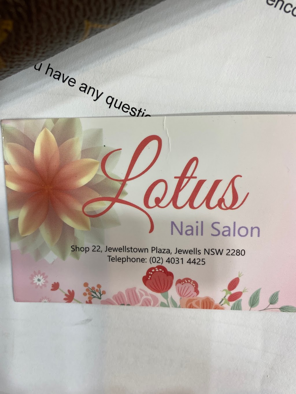Lotus Nail Salon | beauty salon | Shop 22, Jewellstown Plaza, Jewells NSW 2280, Australia | 0240314425 OR +61 2 4031 4425
