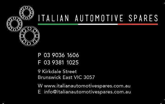 Italian Automotive Spares | 9 Kirkdale St, Brunswick East VIC 3057, Australia | Phone: (03) 9036 1606