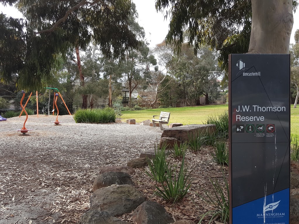 JW Thomson Reserve | 35 Westfield Dr, Doncaster VIC 3108, Australia