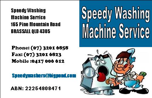 Speedy Washing Machine Service | 165 Pine Mountain Rd, Brassall QLD 4305, Australia | Phone: (07) 3201 6858