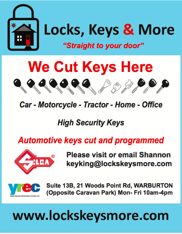 Locks Keys & More | locksmith | 13b/21 Woods Point Rd, Warburton VIC 3799, Australia