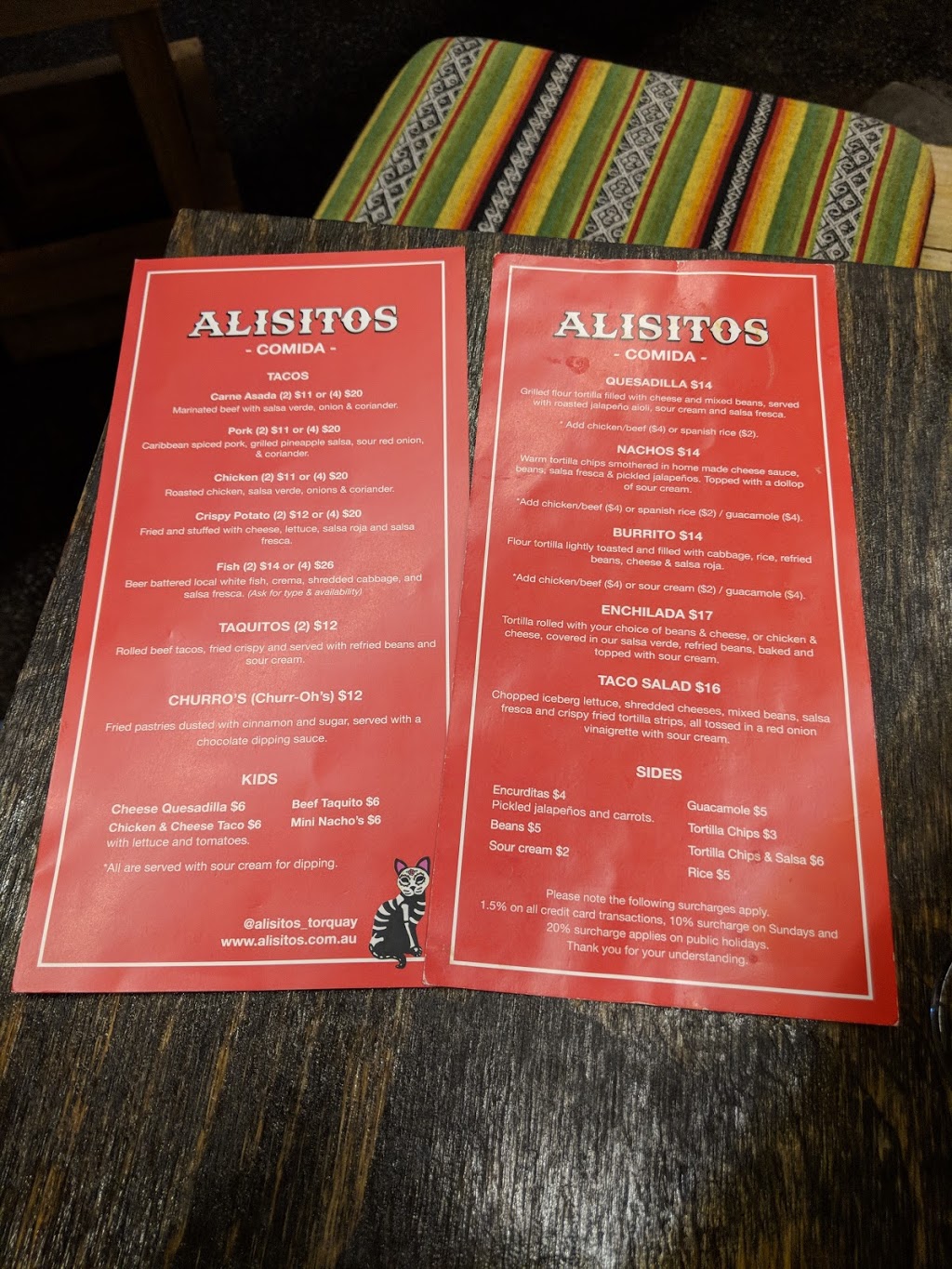 Alisitos Mexican Restaurant | 46 Bell St, Torquay VIC 3228, Australia | Phone: (03) 5261 5629