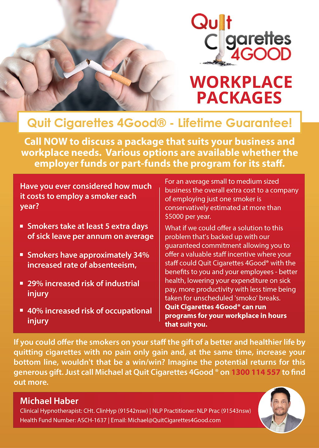 Quit Smoking 4Good Wollongong | suite 2/15 Cedar Terrace, Woonona NSW 2517, Australia | Phone: 1300 114 557