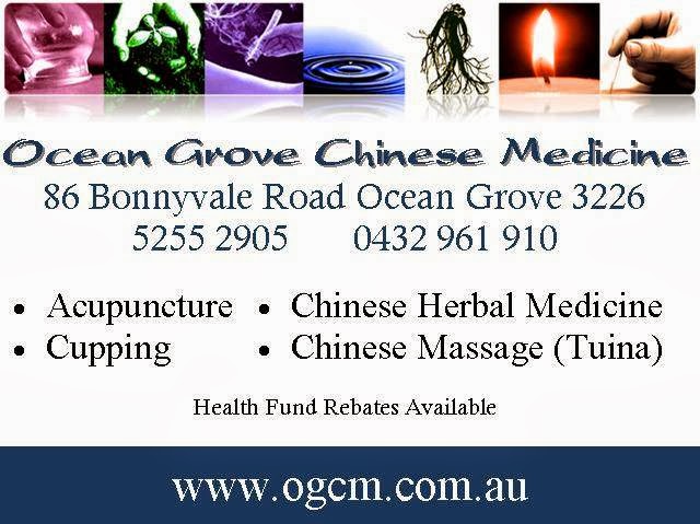 Ocean Grove Chinese Medicine | health | 86 Bonnyvale Rd, Ocean Grove VIC 3226, Australia | 0352552905 OR +61 3 5255 2905