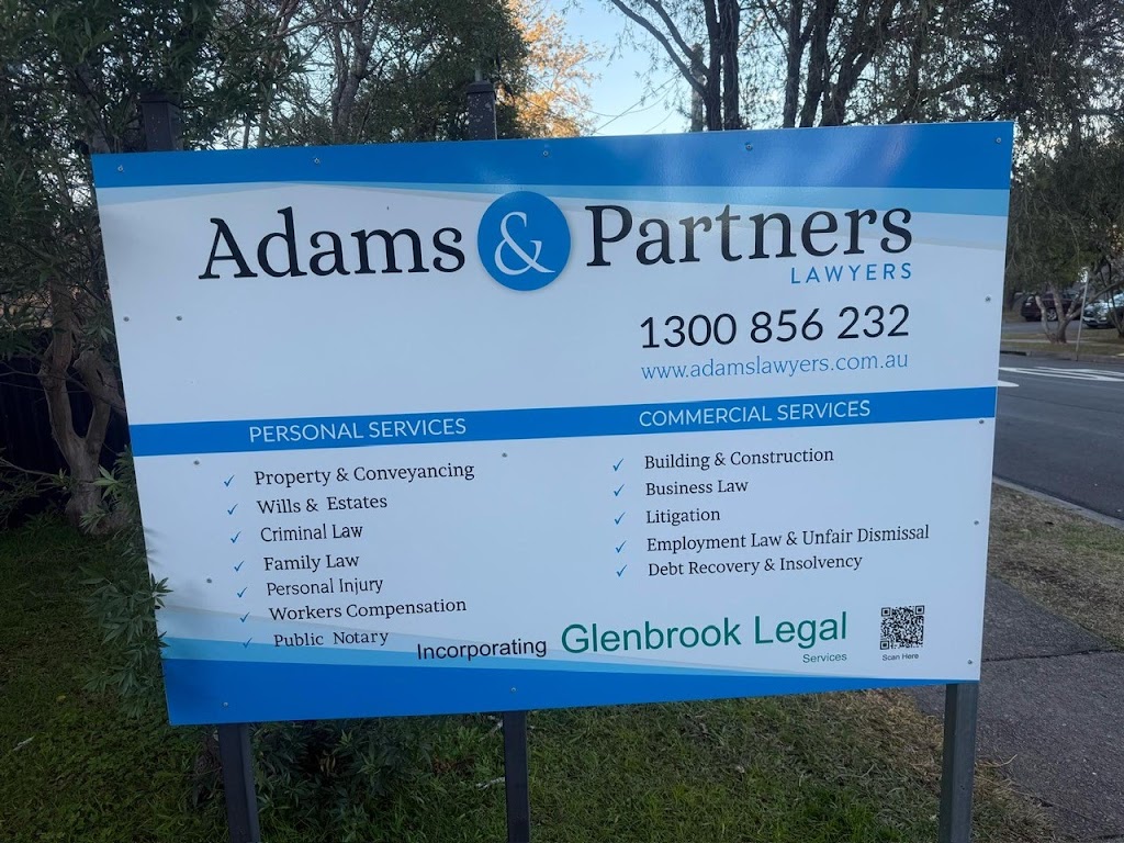 Adams & Partners Lawyers | 18 Ross St, Glenbrook NSW 2773, Australia | Phone: (02) 4721 6200