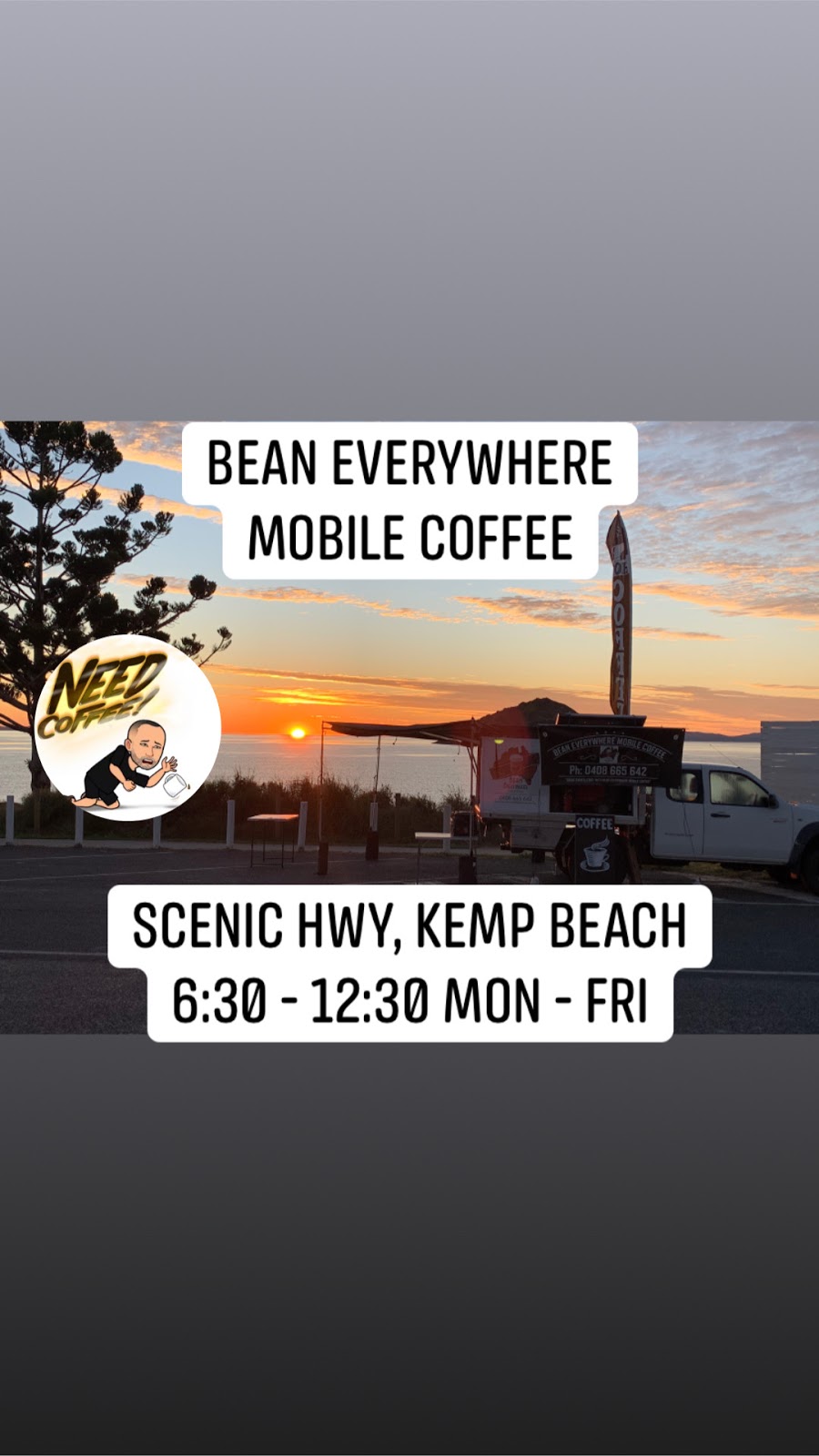 Bean Everywhere Mobile Coffee | cafe | Scenic Hwy, Rosslyn QLD 4703, Australia | 0408665642 OR +61 408 665 642