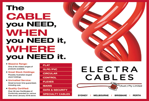 Electra Cables (Aust.) Pty. Limited | 118 Sandstone Pl, Parkinson QLD 4115, Australia | Phone: (07) 3386 9800