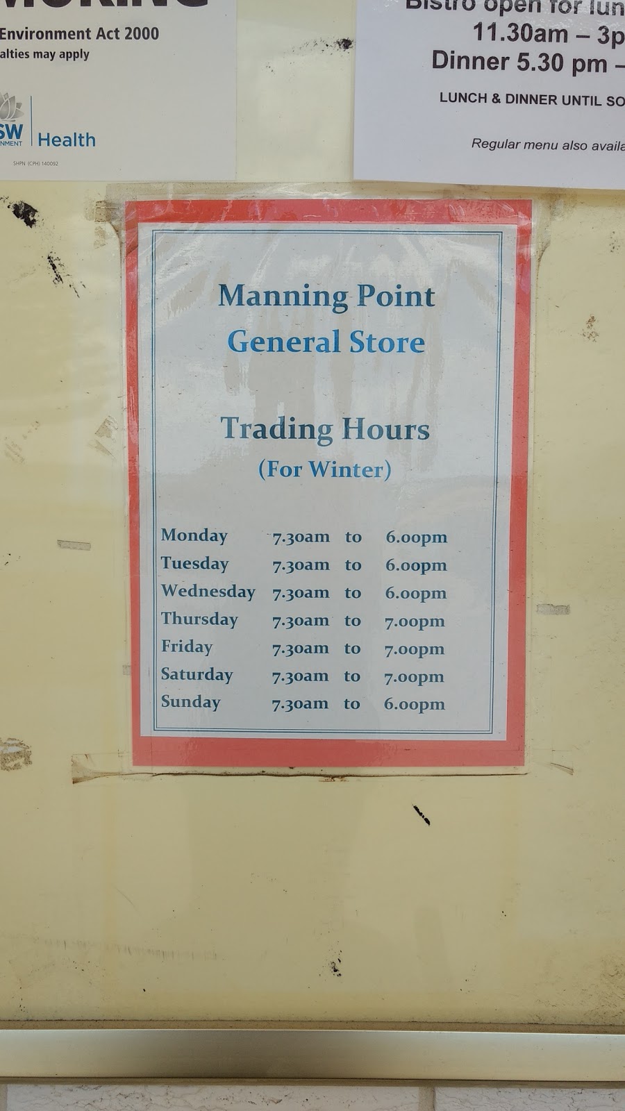 Manning Point General Store | store | 95 Main Rd, Manning Point NSW 2430, Australia | 0265532665 OR +61 2 6553 2665