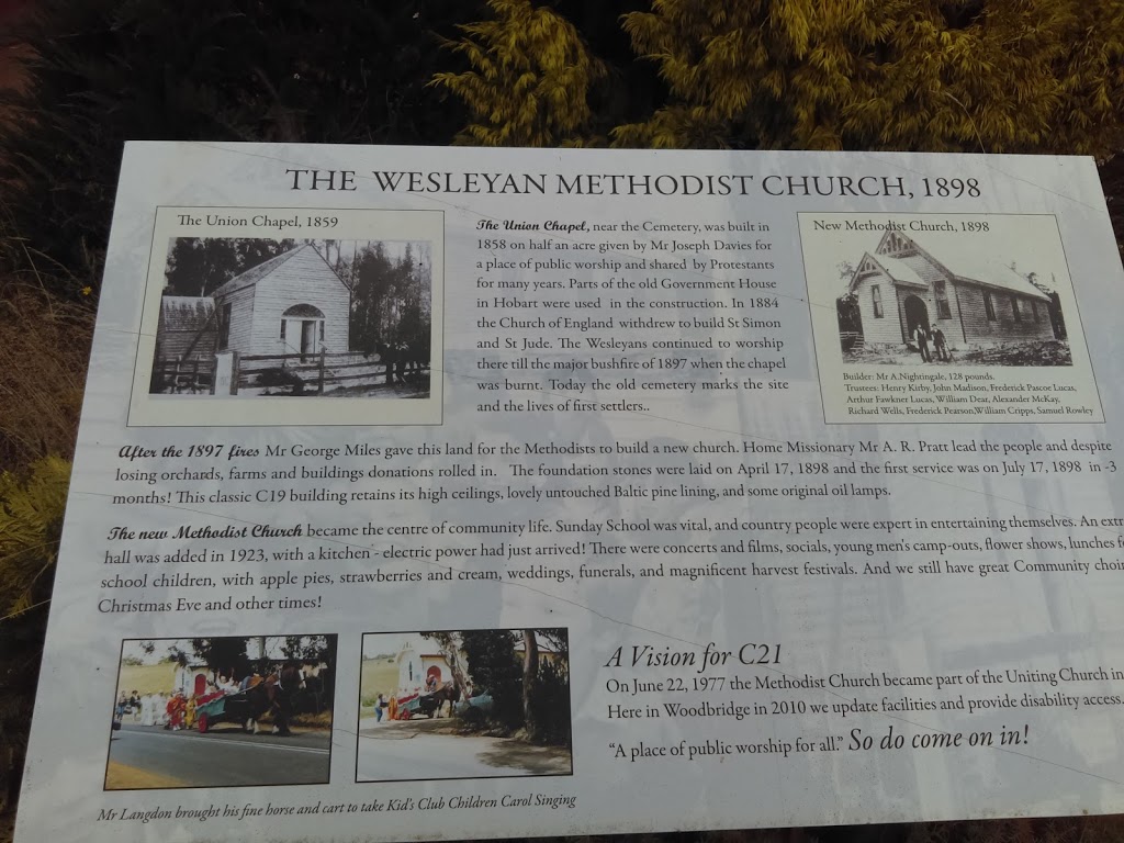 Woodbridge Uniting Church | church | 3518 Channel Hwy, Woodbridge TAS 7162, Australia