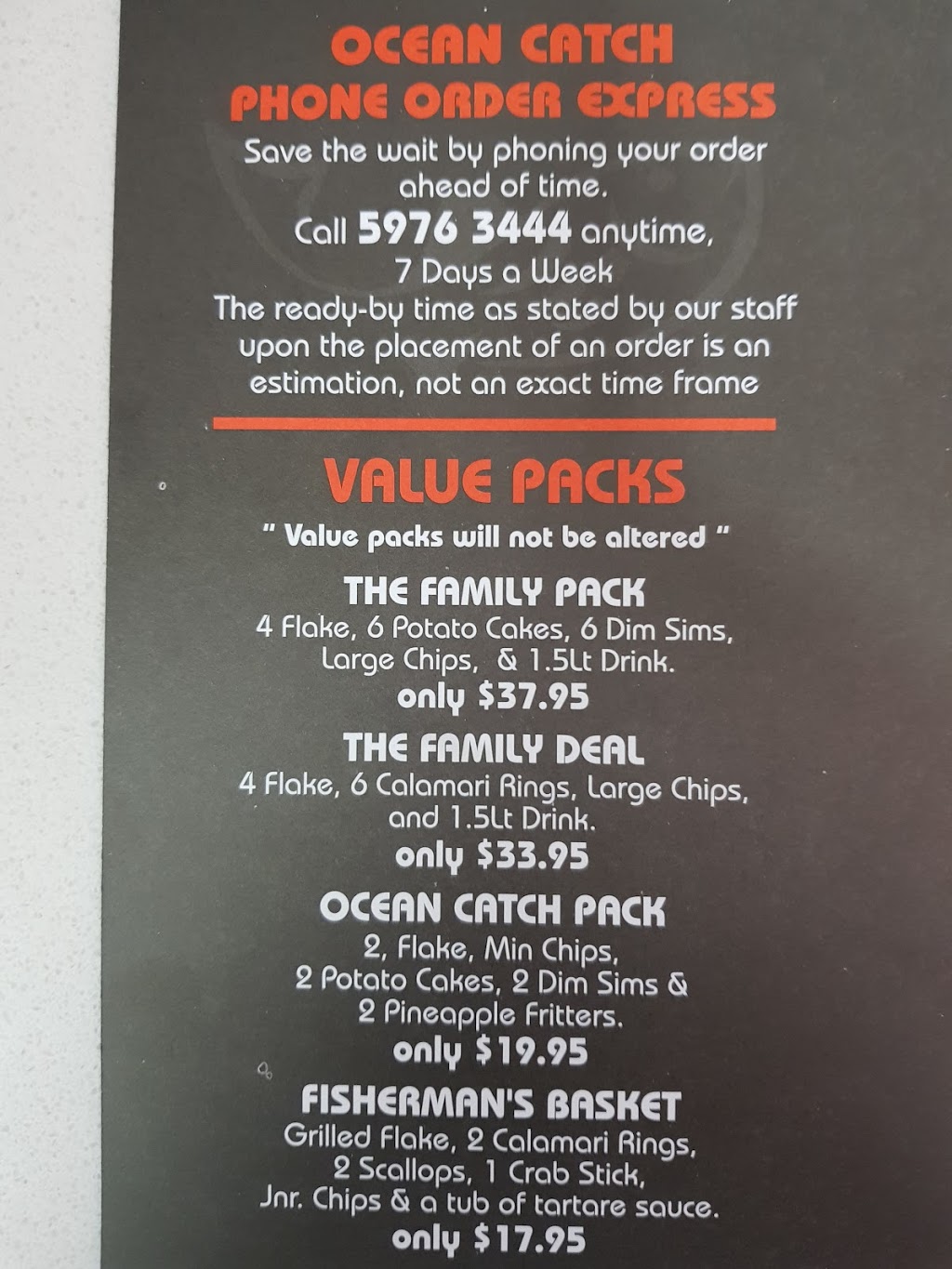 Ocean Catch Fish & Chips | restaurant | 210 Dunns Rd, Mornington VIC 3931, Australia | 0359763444 OR +61 3 5976 3444